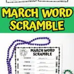 MARCH WORD SCRAMBLE PRINTABLE