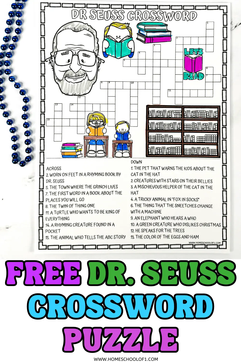 dr seuss crossword printable