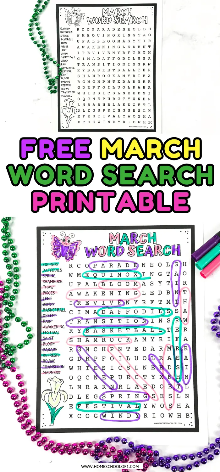 free march word search