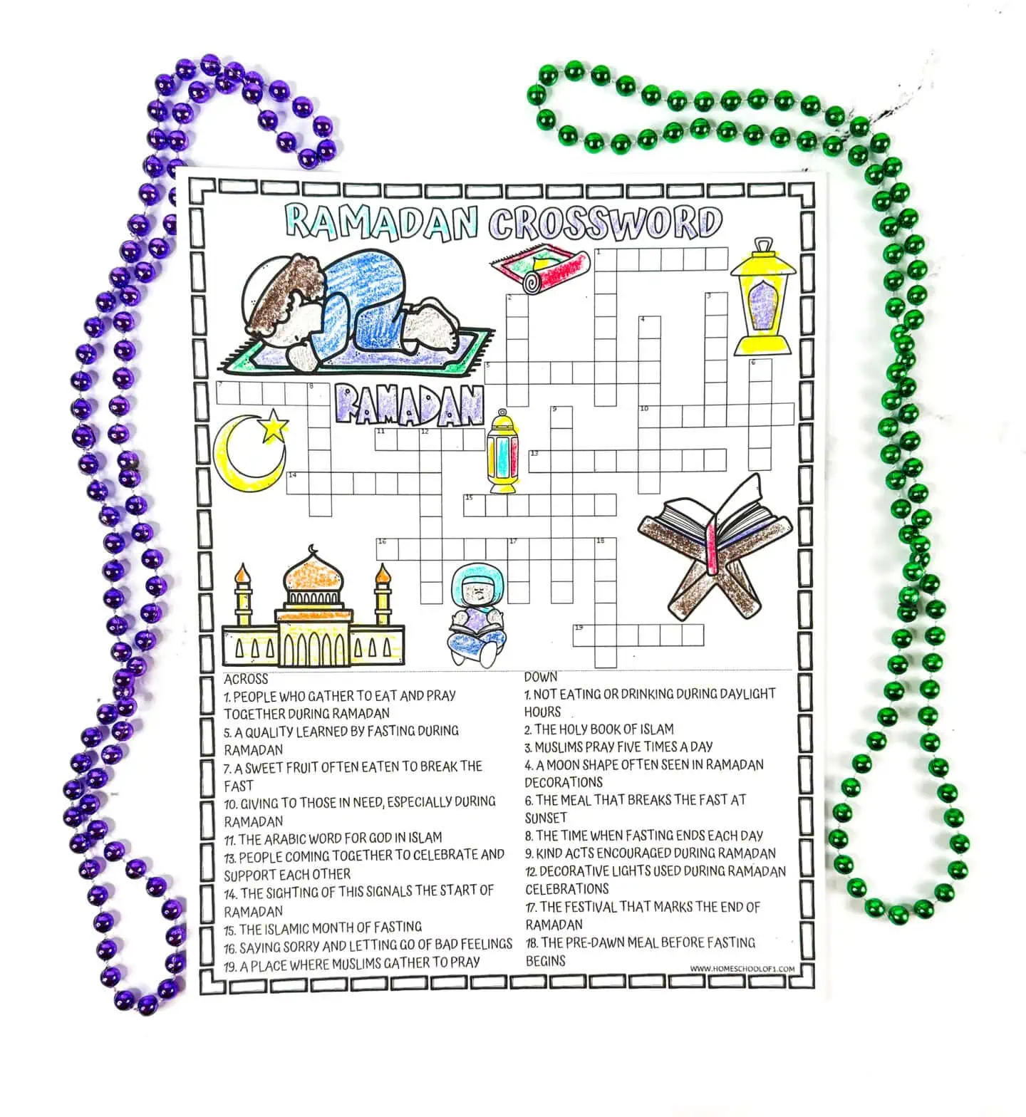 free ramadan crossword printable