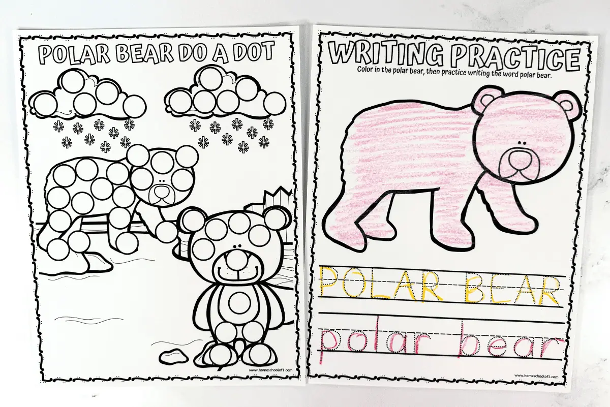 p is for polar bear worksheet