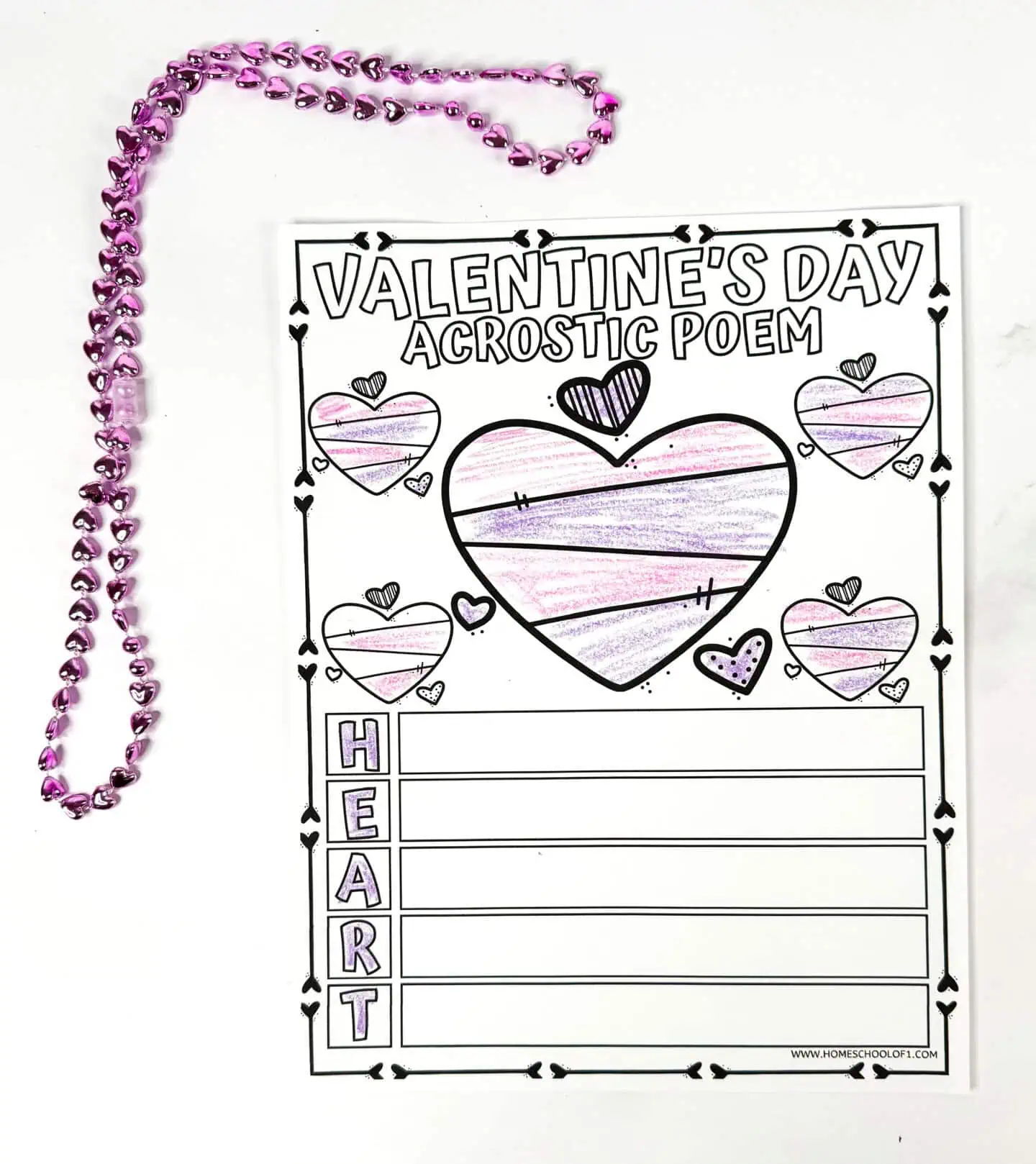 valentines acrostic poem printable