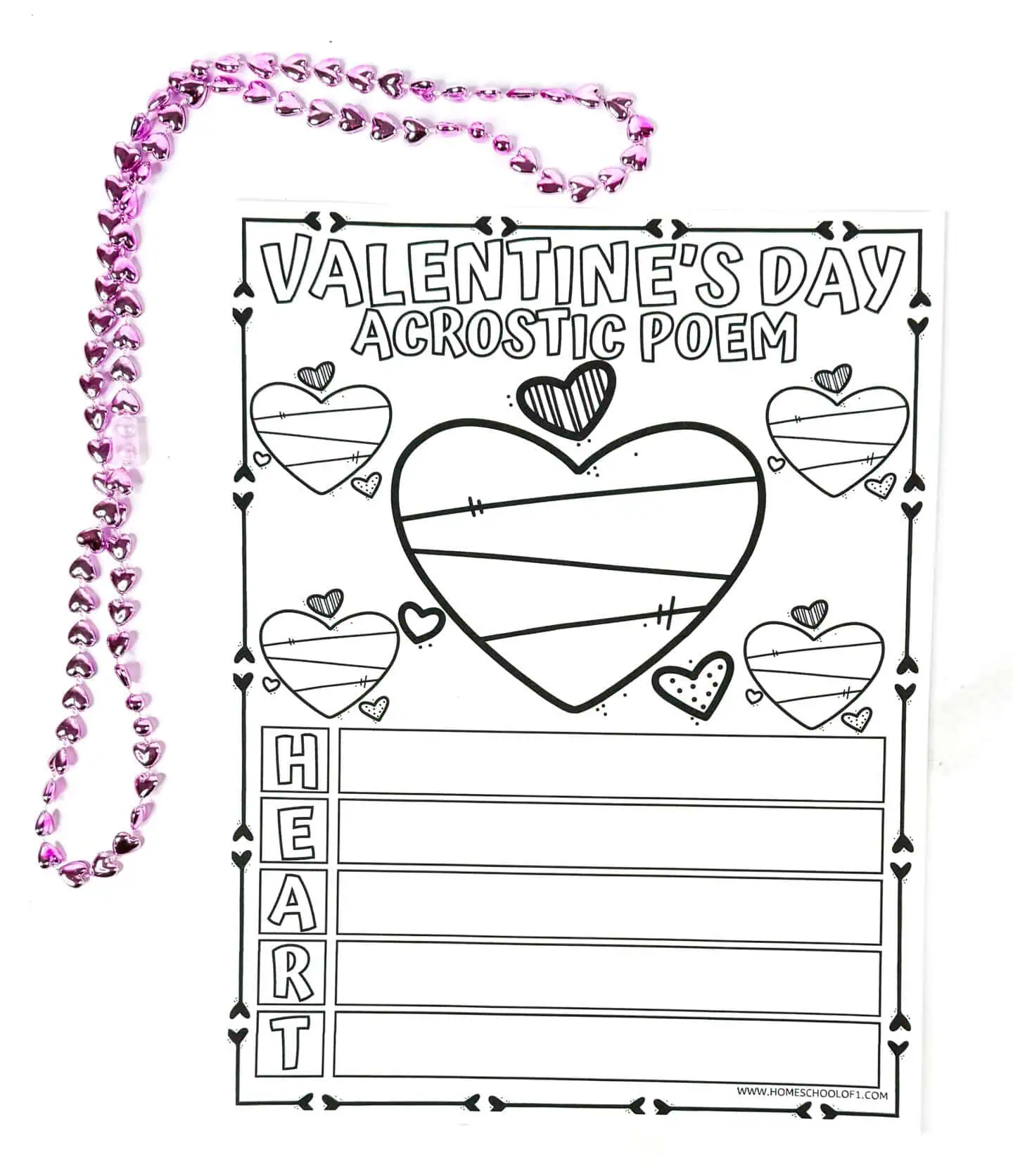 valentines day acrostic poem template