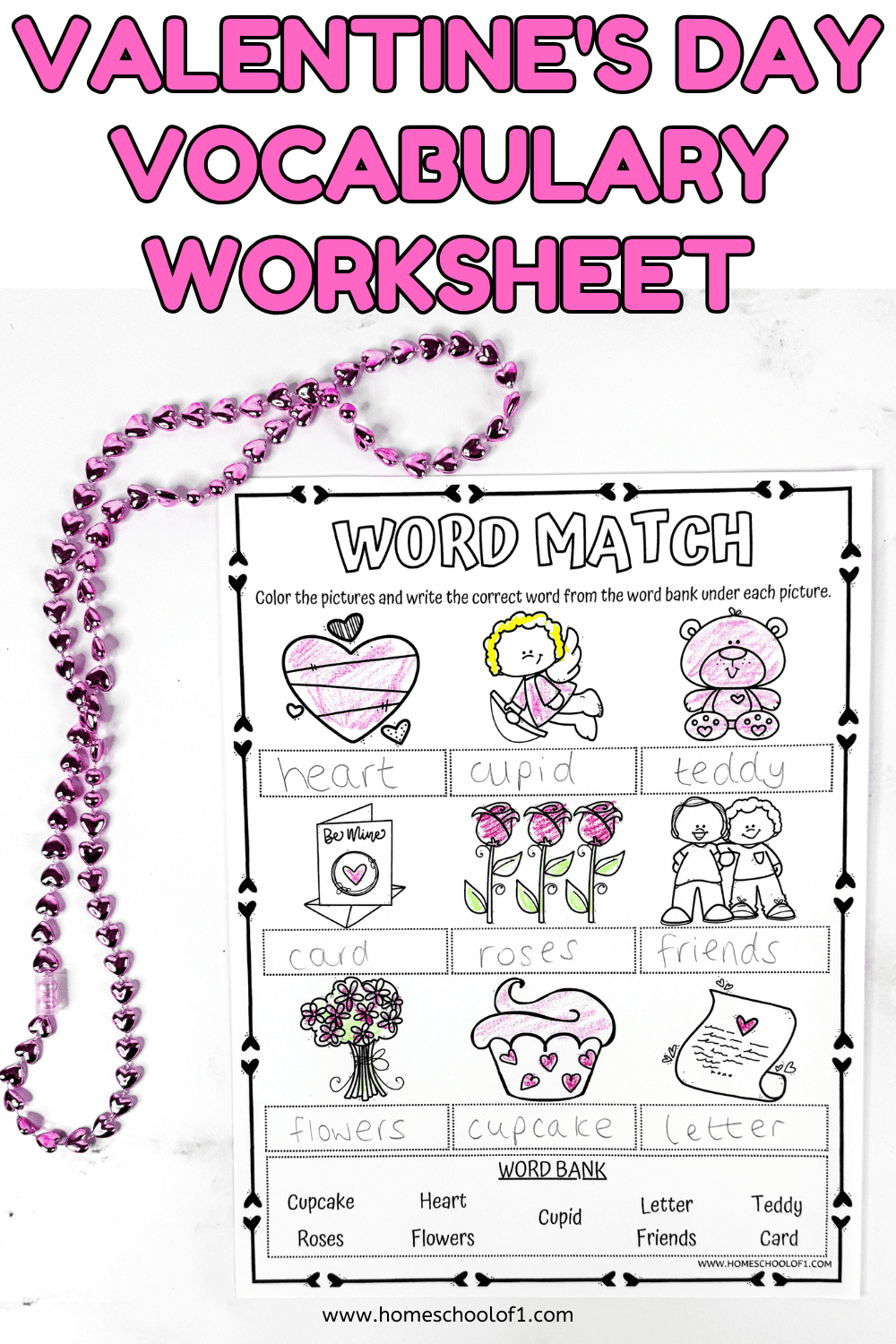 free valentines day word search worksheets