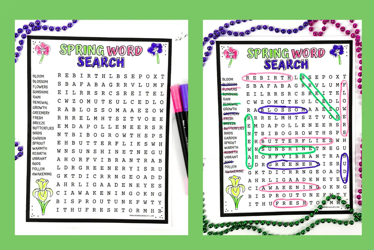 spring word search